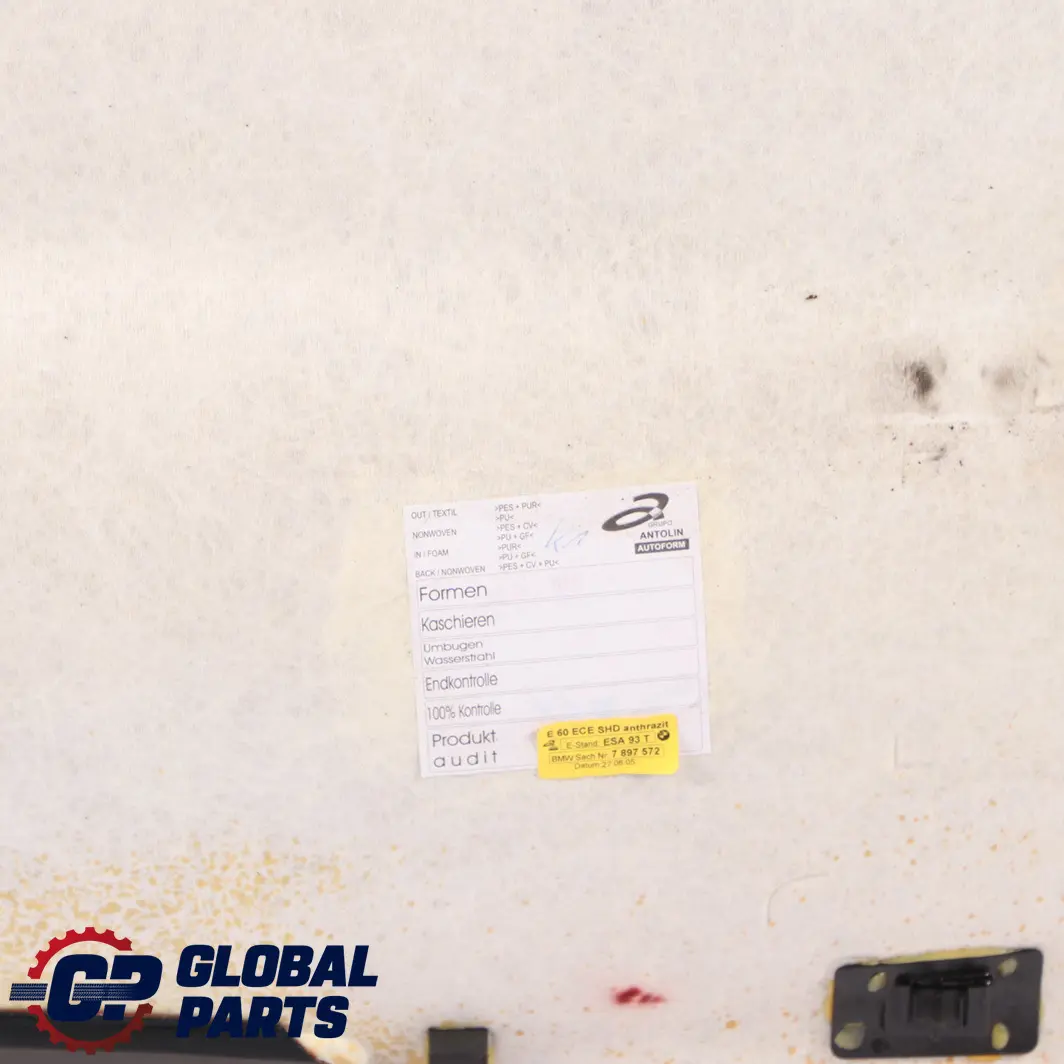 Headlining Moulded Roof Sun Roof Lining + Pillars Handles Black to BMW E60 M Sport with Part number 7897570 BMW E60 M Sport Headlining Moulded Roof Sun Roof Lining + Pillars Handles Black - SKU 7897570-1 - Part number 7897570