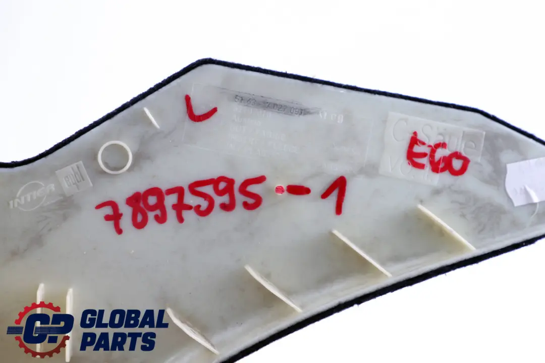 Rivestimento C Pilastro Frontale SX Nero Antracite per BMW E60 LCI con numero di parte 7027091 BMW E60 LCI Rivestimento C Pilastro Frontale SX Nero Antracite - SKU 7897595-1 - Numero di parte 7027091