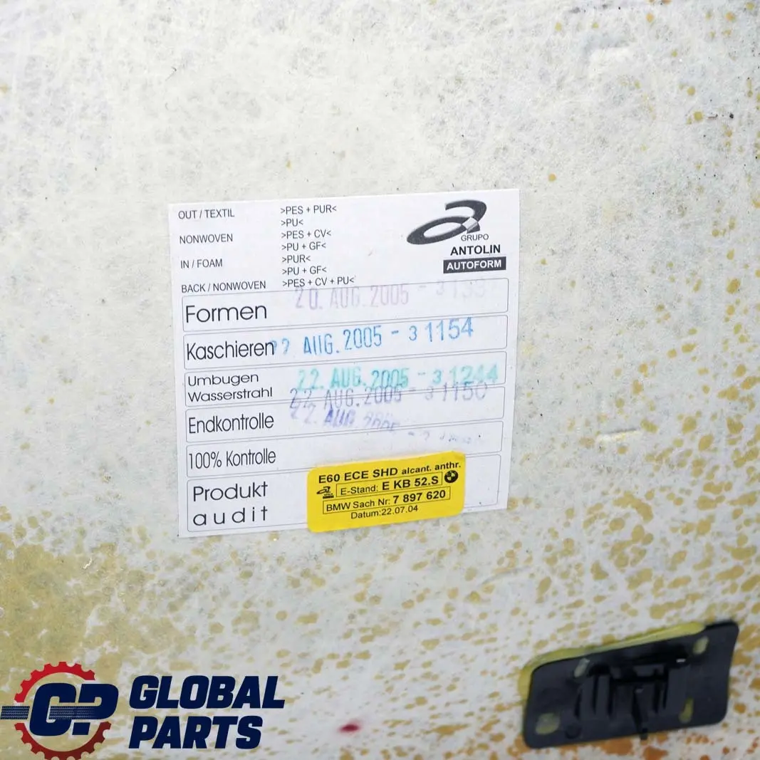 BMW E60 Headlining Roof Lining Sliding Lifting Roof Black + Pillars Alcantara - SKU 7897620 - Part number 7897620