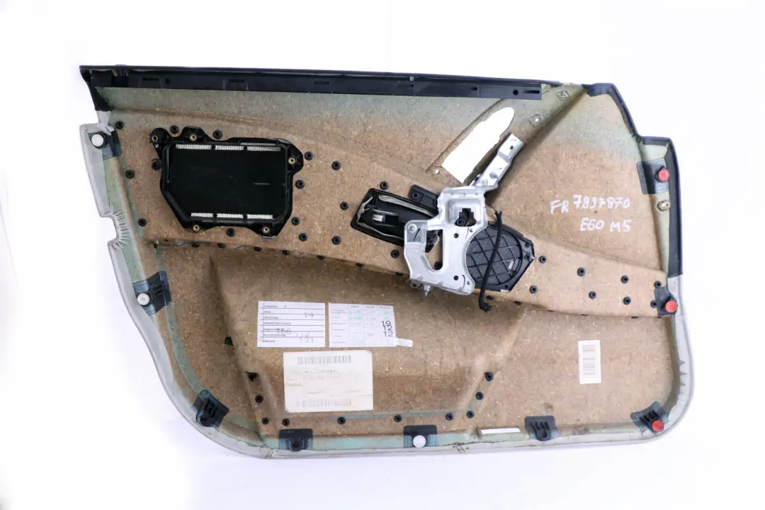 BMW 5 Series E60 M5 Front Right O/S Door Card Cloth Trim Panel Silverstone - SKU 7897870 - Part number 7897870