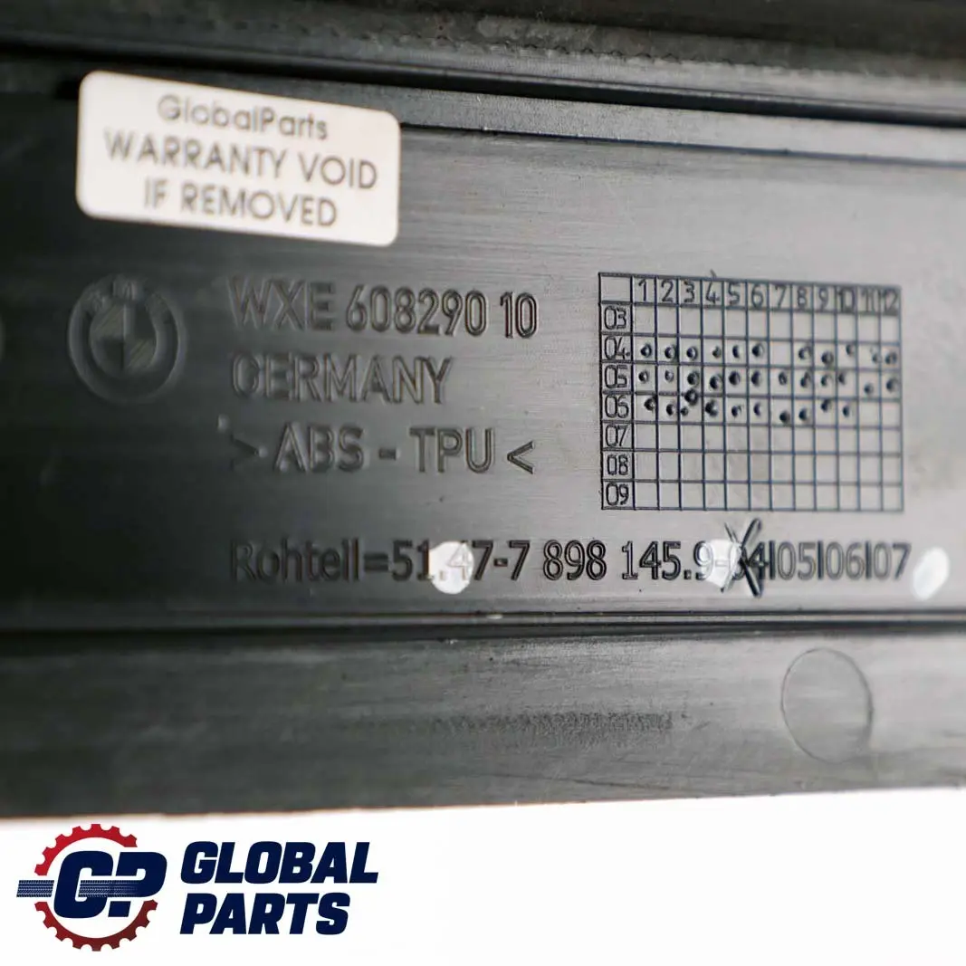 Strip Trim Cover Entry Front Left N/S to BMW 5 Series E60 M Sport with Part number 7898145 BMW 5 Series E60 M Sport Strip Trim Cover Entry Front Left N/S - SKU 7898145 - Part number 7898145