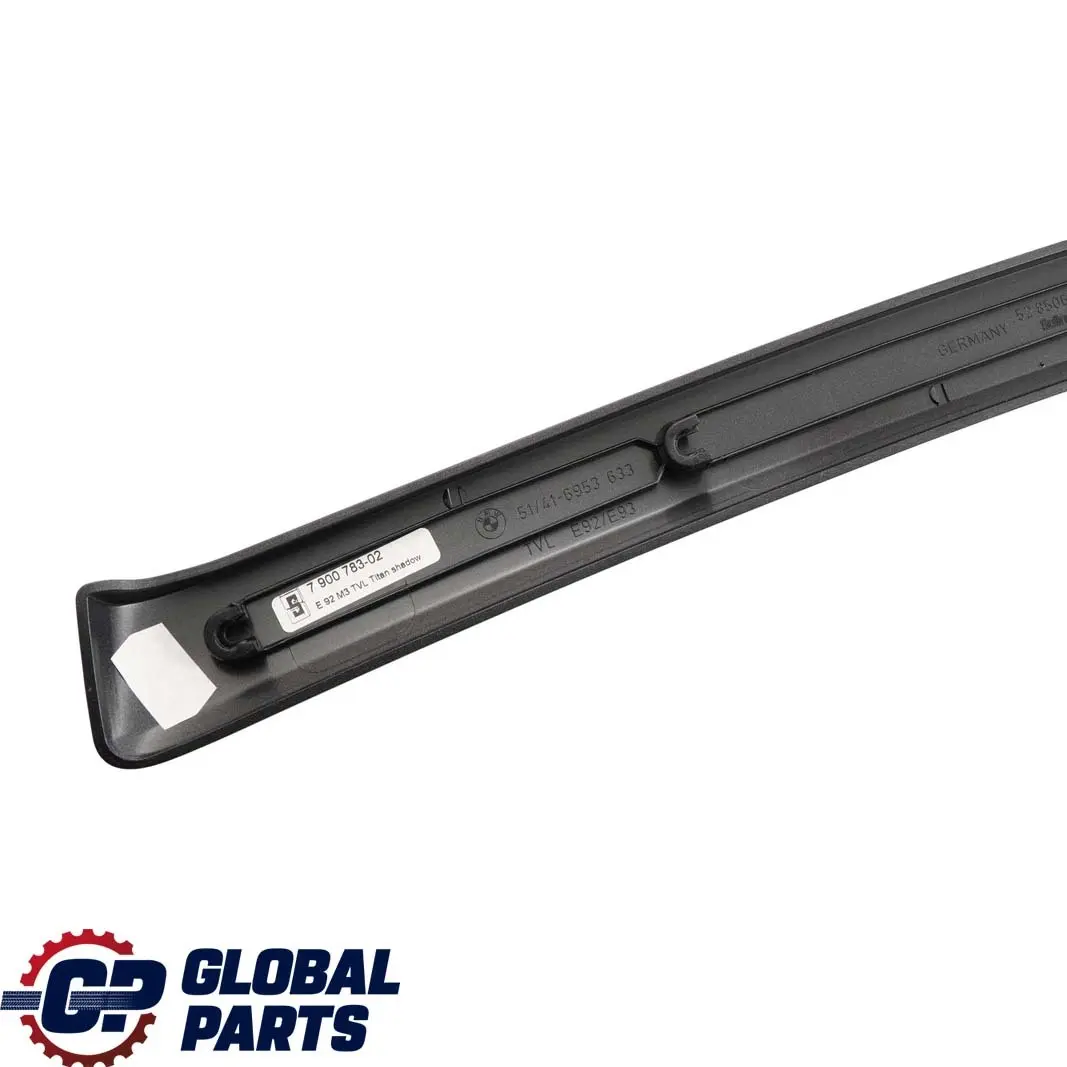 Zierblende Dekorleiste Türe Links Titan Shadow für BMW er E92 E93 M3 mit Teilenummer 7900783 BMW er E92 E93 M3 Zierblende Dekorleiste Türe Links Titan Shadow - SKU 7900783 - Teilenummer 7900783