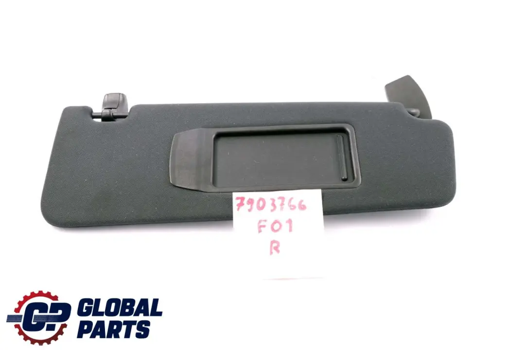 Espejo Visera Iluminado Derecho Tela Negra para BMW F01 F02 con número de pieza 7903766 BMW F01 F02 Espejo Visera Iluminado Derecho Tela Negra - SKU 7903766 - Número de pieza 7903766