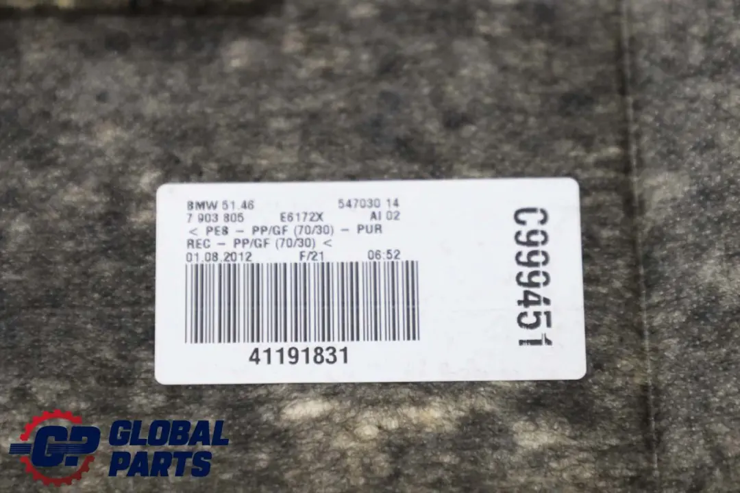 Ventana Trasera Parcela Estante Trim Panel Antracita para BMW F01 F02 con número de pieza 7903809 BMW F01 F02 Ventana Trasera Parcela Estante Trim Panel Antracita - SKU 7903809 - Número de pieza 7903809