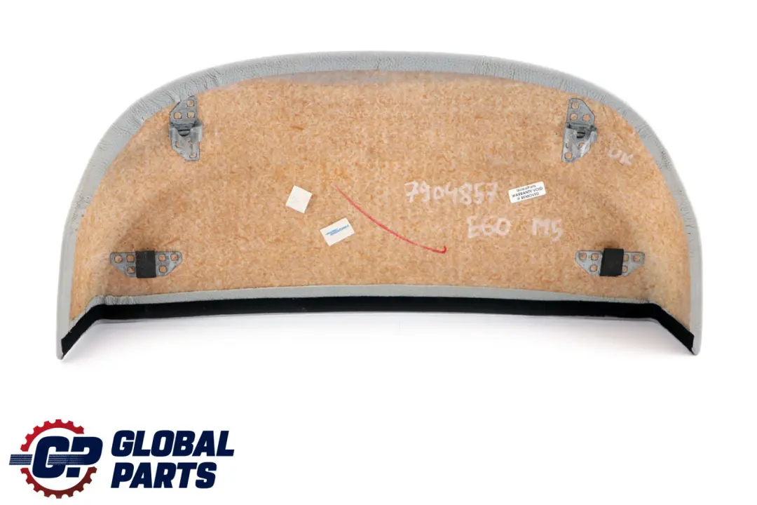 Front Seat Rear Backrest Upper Leather Trim Panel Silverstone to BMW 5 E60 E61 M5 with Part number 7904857 BMW 5 E60 E61 M5 Front Seat Rear Backrest Upper Leather Trim Panel Silverstone - SKU 7904857 - Part number 7904857