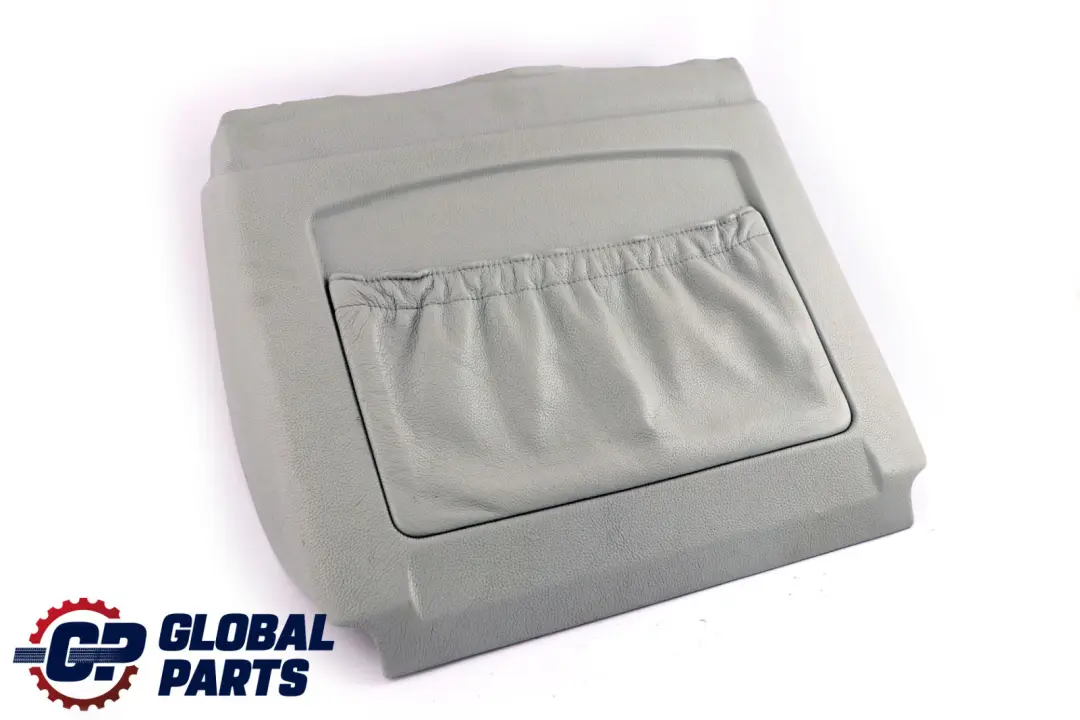 BMW 5 E60 E61 M5 Front Seat Rear Backrest Lower Leather Trim Panel Silverstone - SKU 7904865 - Part number 7904865