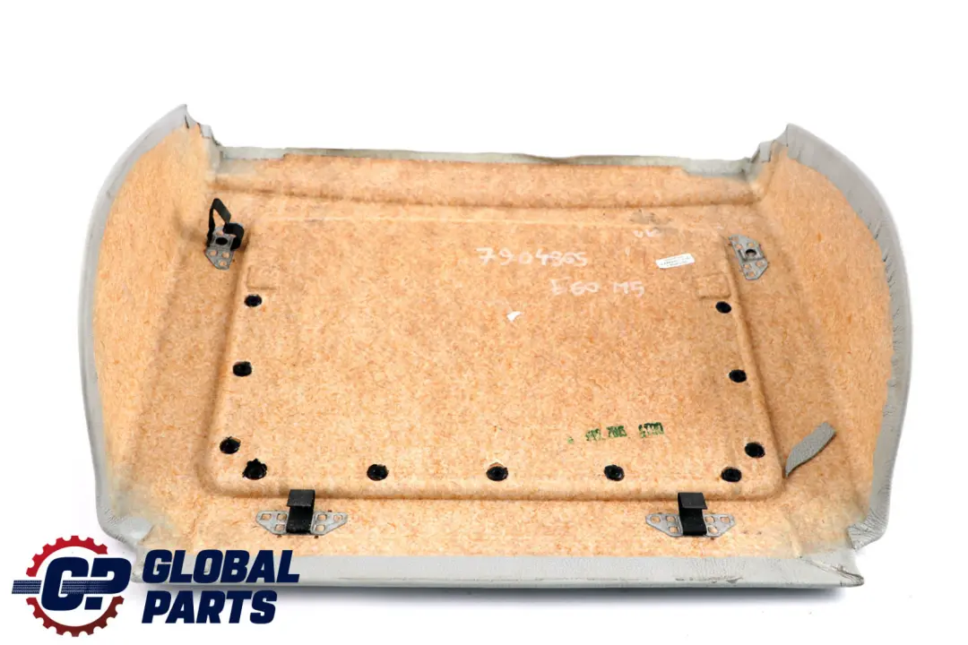 BMW 5 E60 E61 M5 Front Seat Rear Backrest Lower Leather Trim Panel Silverstone - SKU 7904865 - Part number 7904865