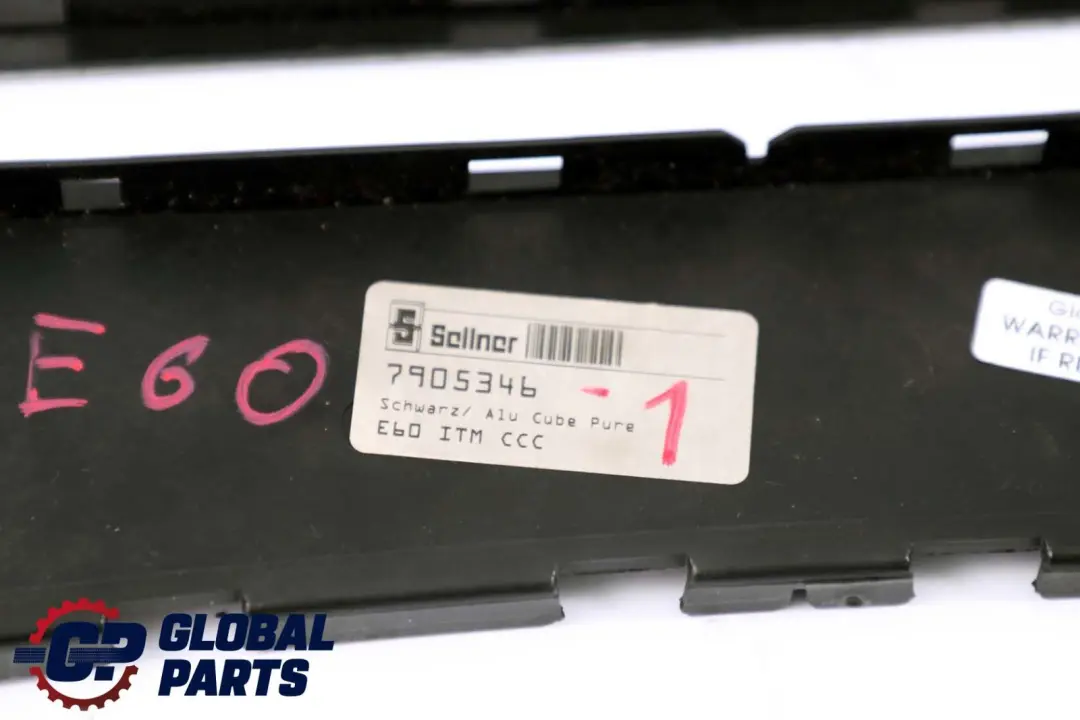 BMW 5 er E60 E61 Zierblende Aluminium Alu Cube Pure Mitte - SKU 7905346-1 - Teilenummer 7905346