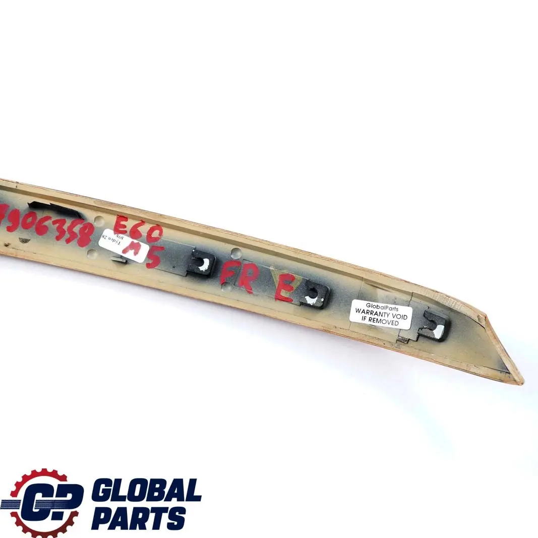 BMW 5 Series E60 M5 Handle Trim Strip Front Right O/S Wood Carrara - SKU 7906358 - Part number 7906358