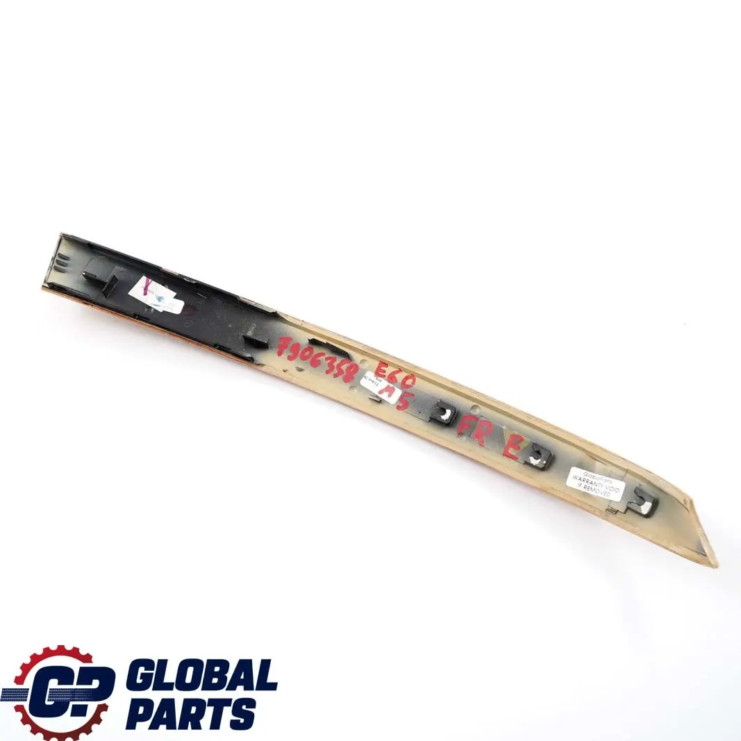 BMW 5 Series E60 M5 Handle Trim Strip Front Right O/S Wood Carrara - SKU 7906358 - Part number 7906358