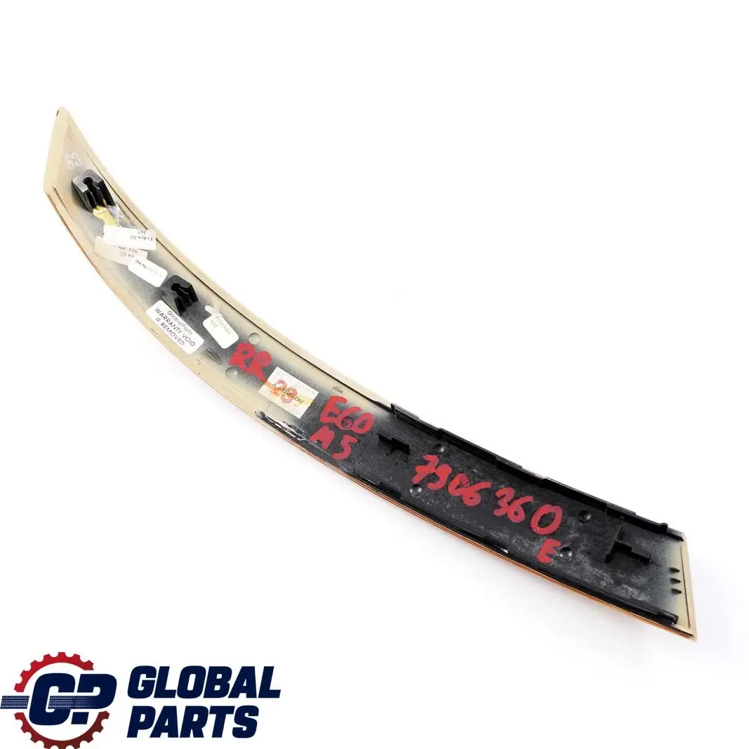 BMW 5 er E60 M5 Holzblende Griff Zierleiste Hinten Rechts Holz Carrara - SKU 7906360 - Teilenummer 7906360