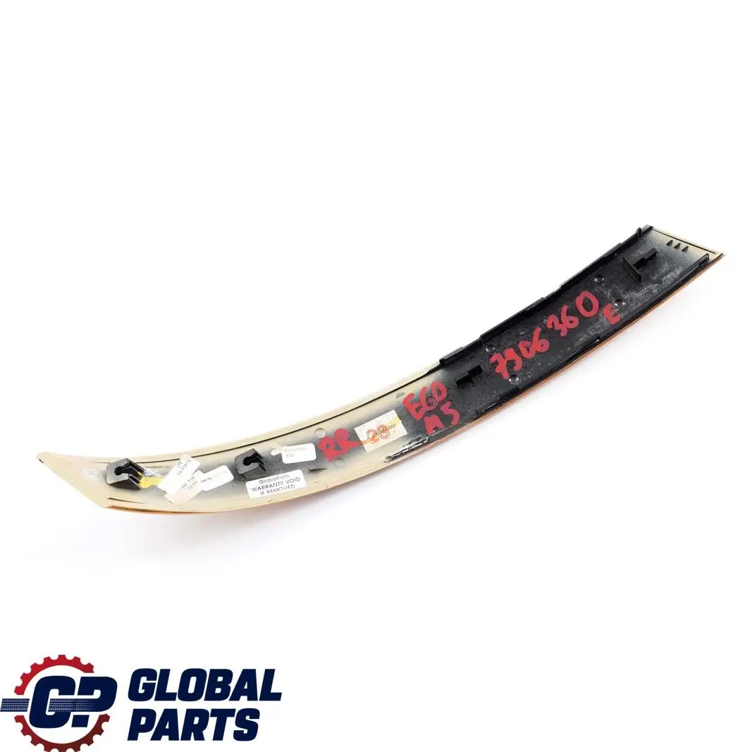 BMW E60 M5 Tirador Embellecedor Trasero Derecho Madera Carrara - SKU 7906360 - Número de pieza 7906360