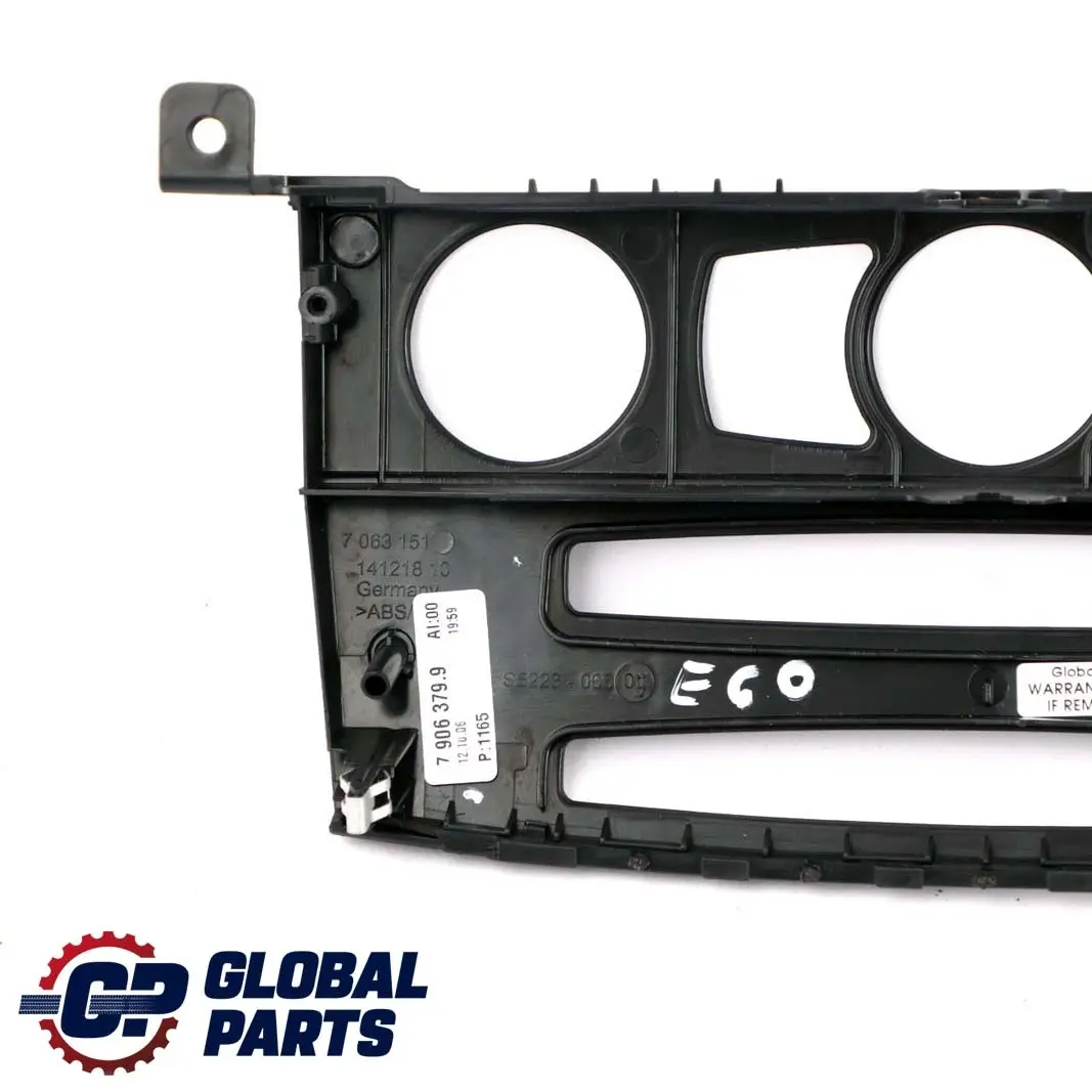 Head Unit Trim Cover Panel Dashboard Dash Frame Black to BMW 5 Series E60 with Part number 7906379 BMW 5 Series E60 Head Unit Trim Cover Panel Dashboard Dash Frame Black - SKU 7906379 - Part number 7906379