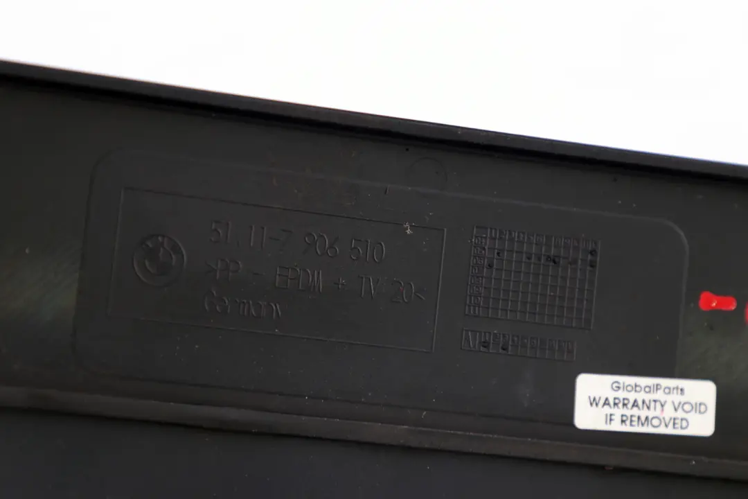 BMW E90 E91 M Sport Paraurti Anteriore Portatarga Nero Carbonio - SKU 7906510-CAR - Numero di parte 7906510