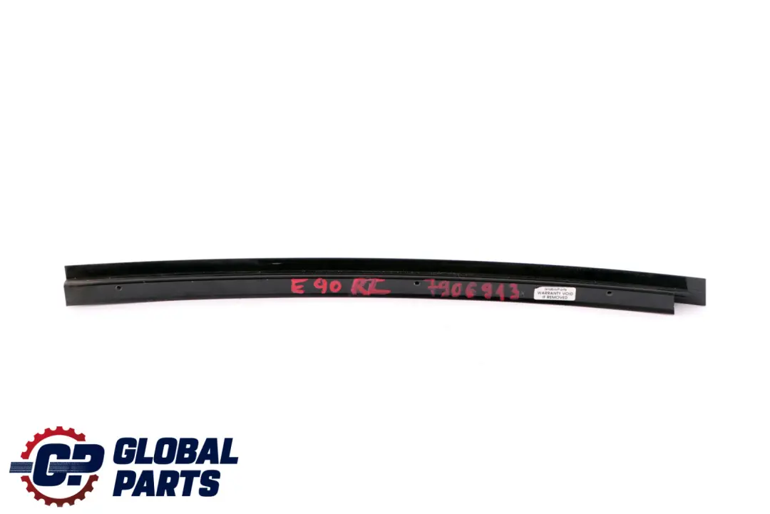 BMW 3 Series E90 E90N Window guide web cover left rear glanzschwarz - SKU 7906913 - Part number 51357906913
