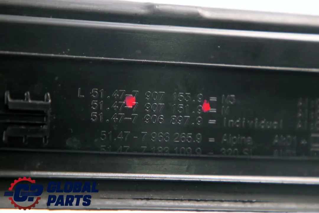 Blende Einstieg Vorne Links für BMW E90 E91 M mit Teilenummer 7907151 BMW E90 E91 M Blende Einstieg Vorne Links - SKU 7907151 - Teilenummer 7907151