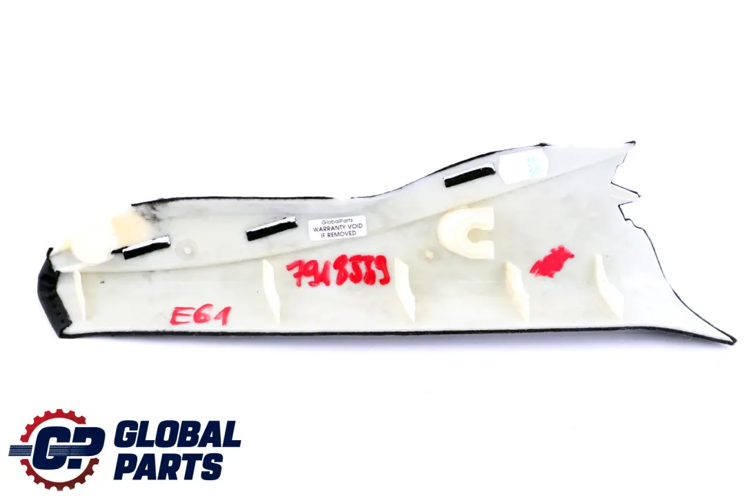 Pannello rivestimento colonna C anteriore sinistra nero antracite per BMW 5 E61 LCI con numero di parte 7918569 BMW 5 E61 LCI Pannello rivestimento colonna C anteriore sinistra nero antracite - SKU 7918569 - Numero di parte 7918569