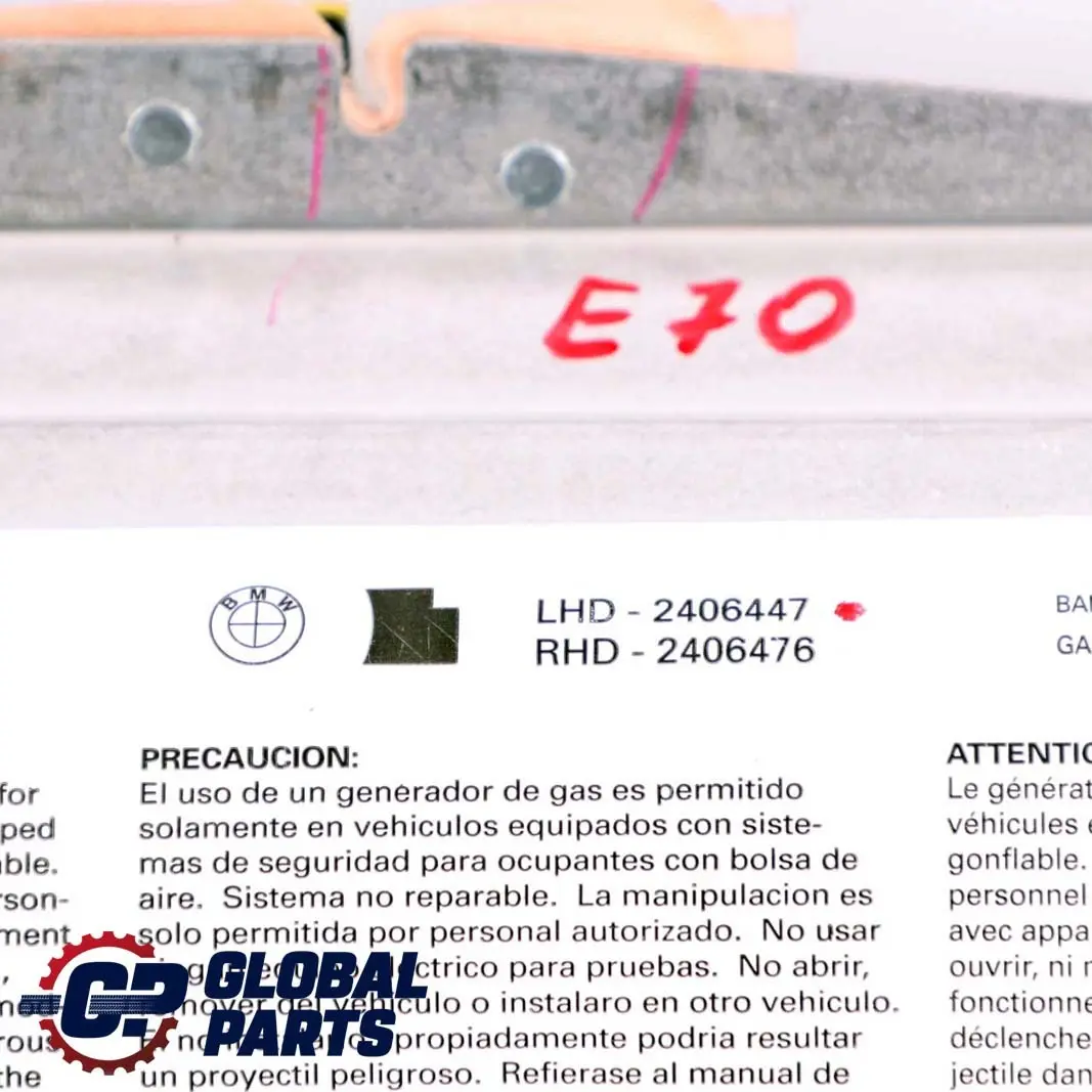  Módulo De Aire BMW X5 X6 E70 E71 Delantero Lado Pasajero Salpicadero 9141530 - SKU 7943538 - Número de pieza 9296848