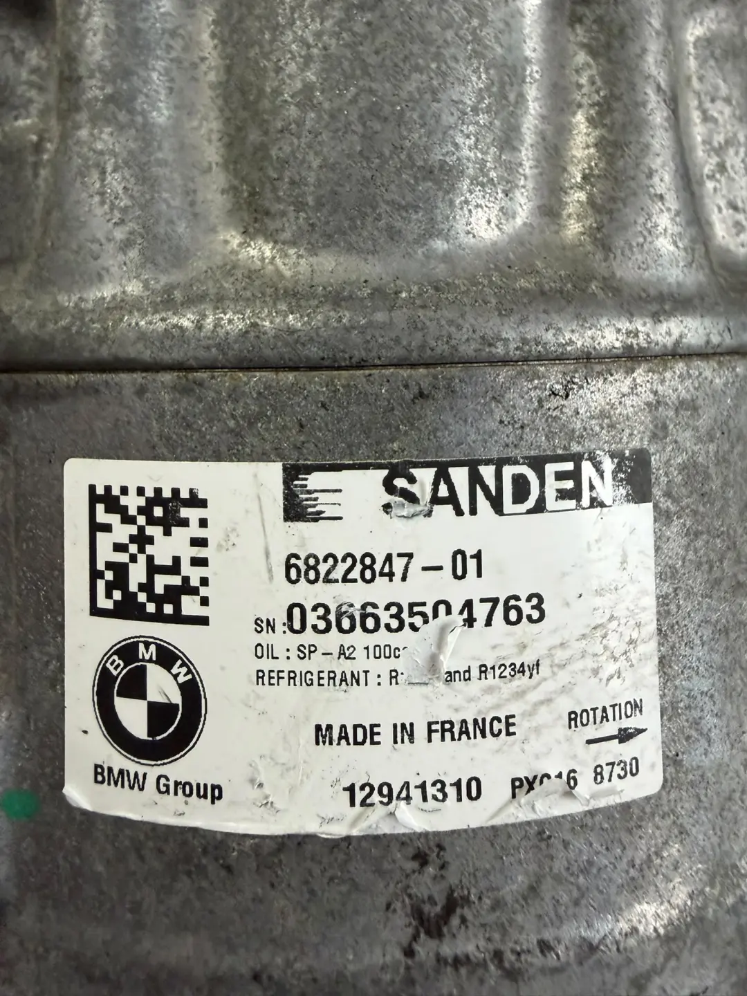 Compresor A/C BMW G11 G12 G30 G31 Bomba Aire Acondicionado para con número de pieza 7945819 Compresor A/C BMW G11 G12 G30 G31 Bomba Aire Acondicionado - SKU 7945819 - Número de pieza 7945819