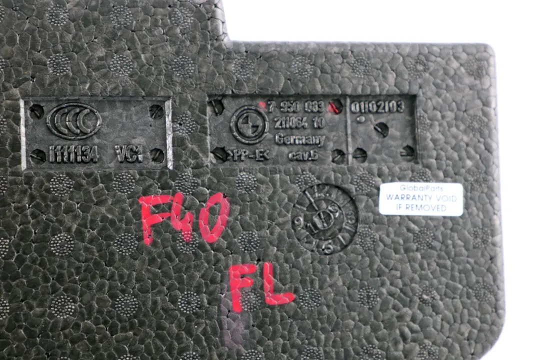 Footwell Front Left N/S Foam Inserts to BMW 1 Series F40 with Part number 7950083 BMW 1 Series F40 Footwell Front Left N/S Foam Inserts - SKU 7950083 - Part number 7950083