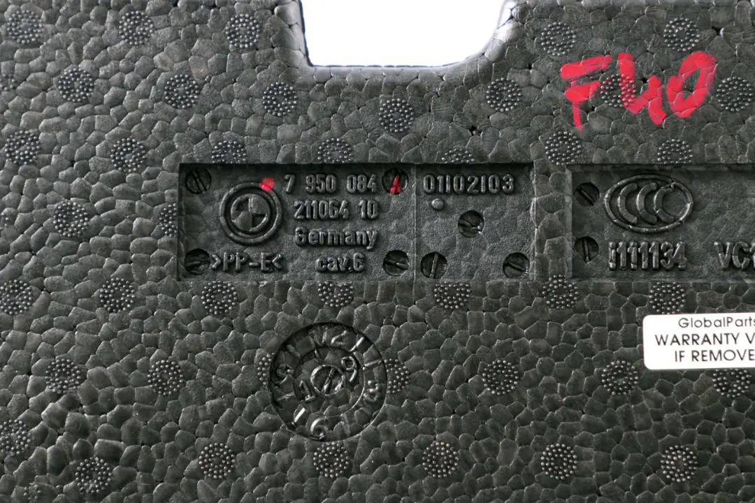 BMW 1 Series F40 Footwell Front Right O/S Foam Inserts - SKU 7950084 - Part number 7950084