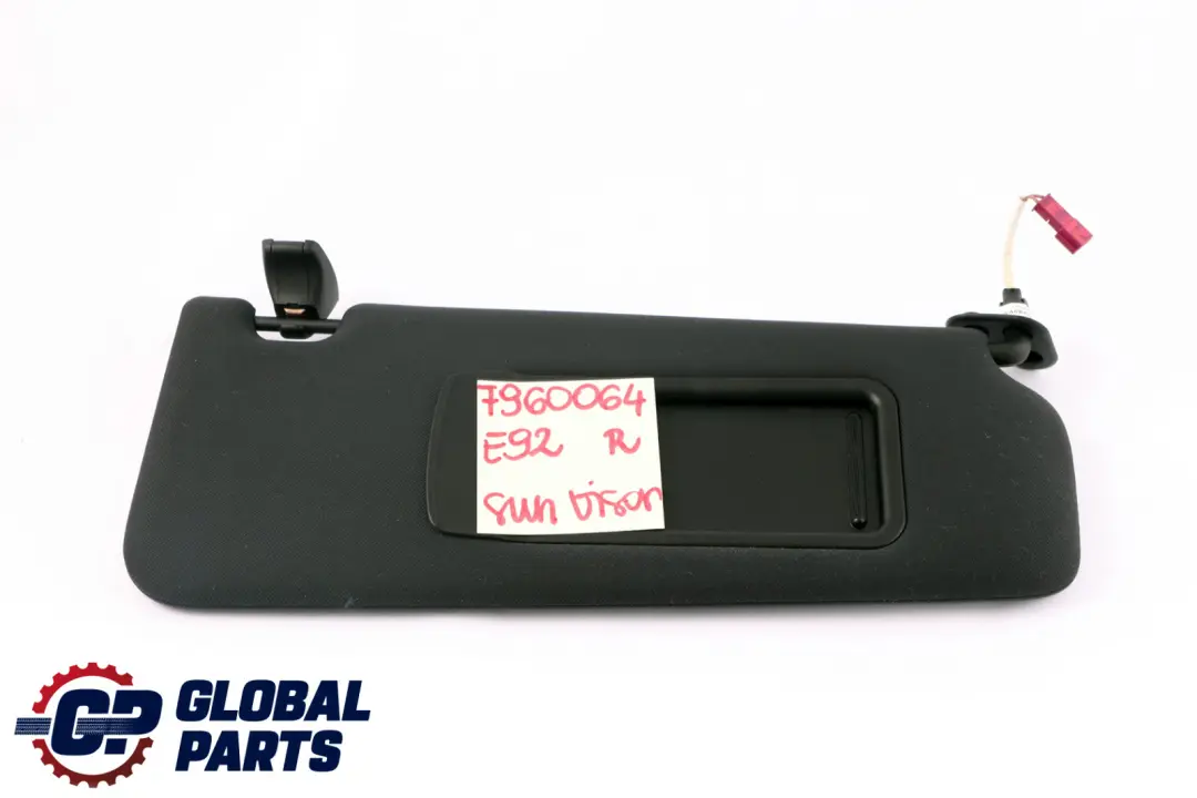 BMW 3 Series E92 E92N LCI Cloth Fabric Sun Visor Mirror Black Right O/S - SKU 7960064 - Part number 7960064