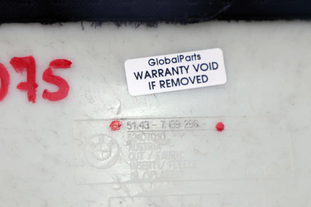 BMW E92 Zaślepka Podsufitki Osłona - SKU 7960075 - Numer Części 7960075