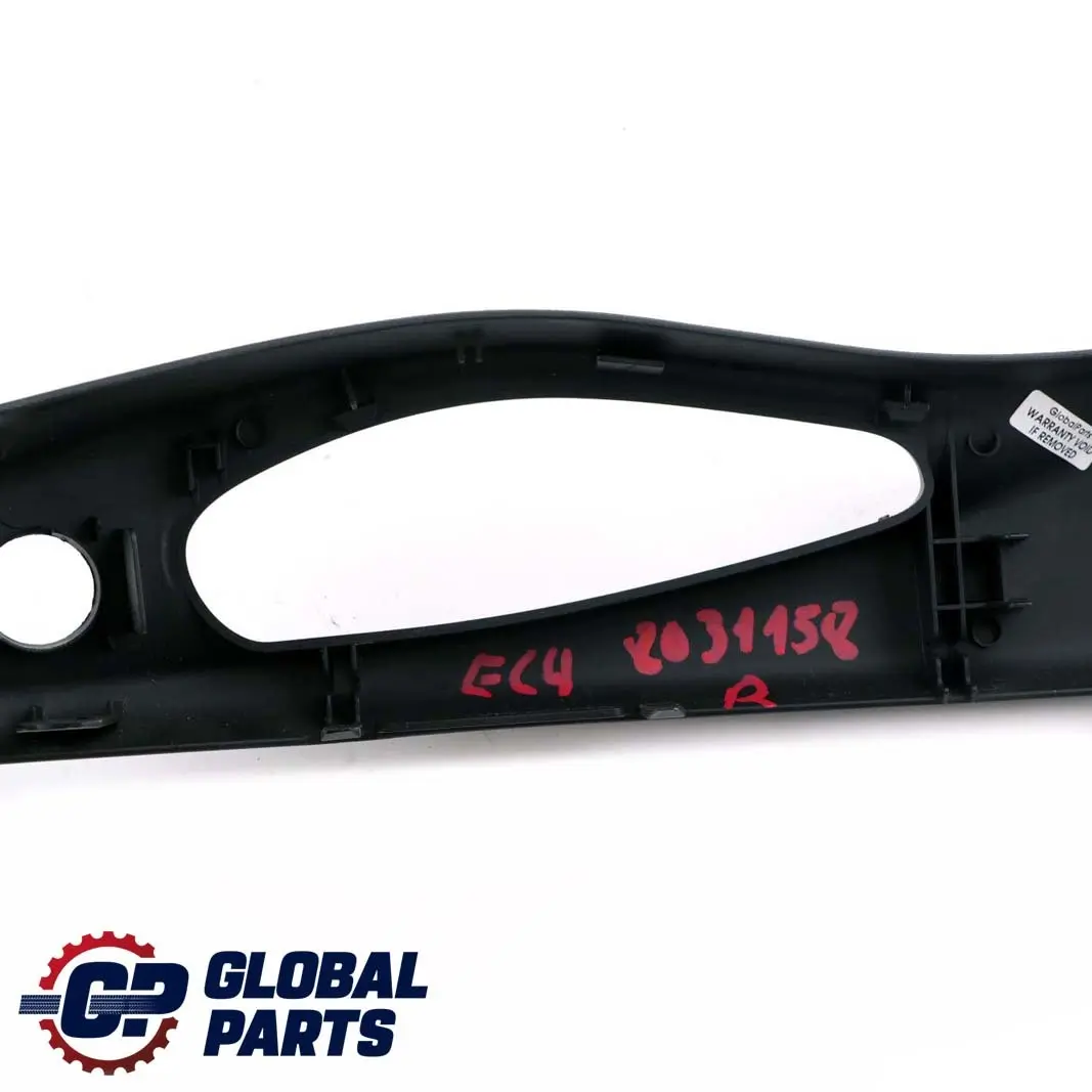 BMW 6 Series E64 Front Seat Rail Trim Cover Outer Right O/S Black - SKU 8031158 - Part number 8031158