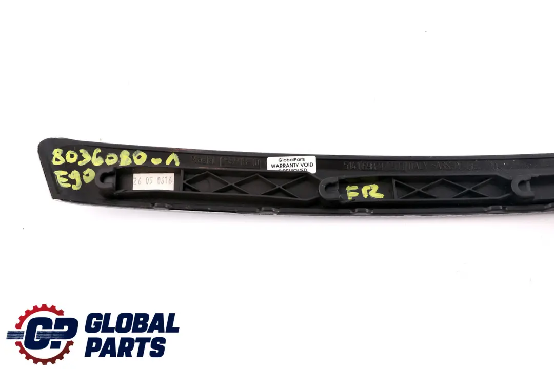 Alu Decor Strip Front Right O/S Door Glacier Silver to BMW 3 Series 1 E90 with Part number 8036080 BMW 3 Series 1 E90 Alu Decor Strip Front Right O/S Door Glacier Silver - SKU 8036080-1 - Part number 8036080