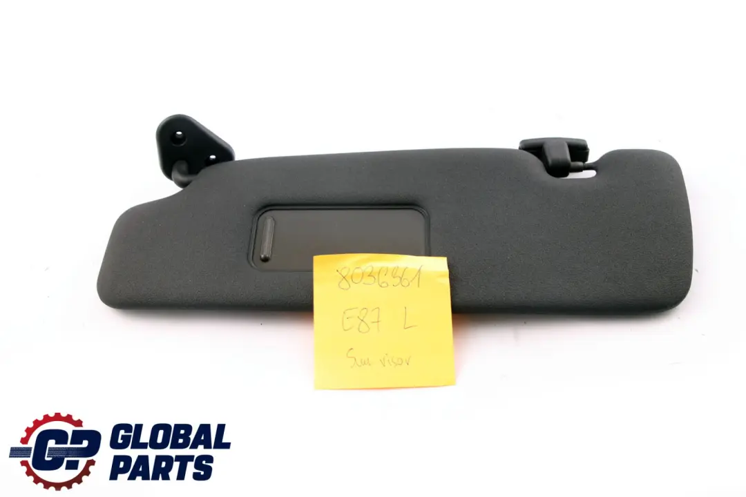 BMW 1 Series E81 E82 E87 Sun Visor With Mirror Left Black N/S - SKU 8036361 - Part number 7120559