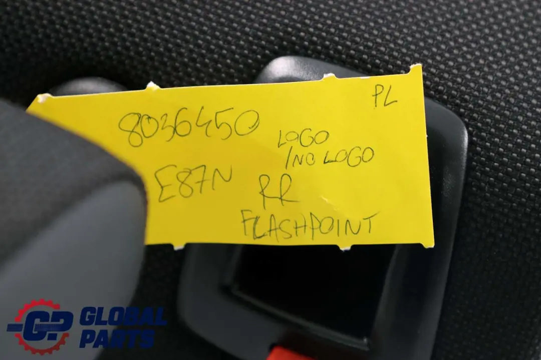 BMW E87 Sensatec Imitacion Cuero Tela Trasero Derecho Respaldo Asiento - SKU 8036450 - Número de pieza 8036450