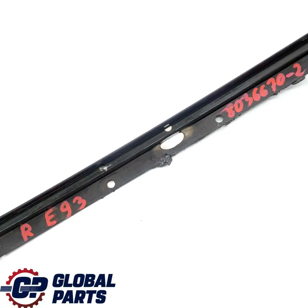 BMW 3 E93 Cabriolet Moulure Centre Droite Hardtop Noir Brillant - SKU 8036670-2 - Numéro de pièce 8036670