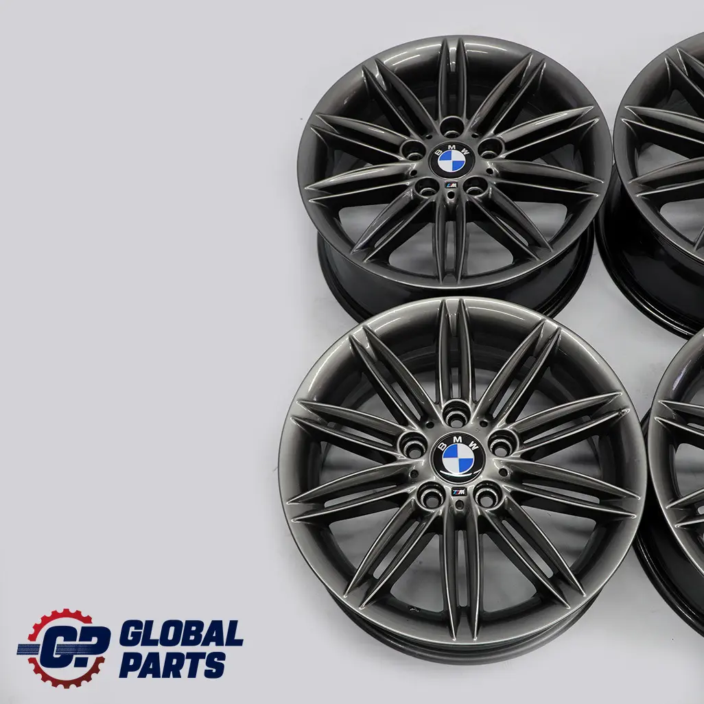 Grey Complete 4x Wheel Alloy Rim 17" ET:47 M Double Spoke 207 BMW E81 E82 E87 - SKU 8036937/8036938 SET - Part number 8036938