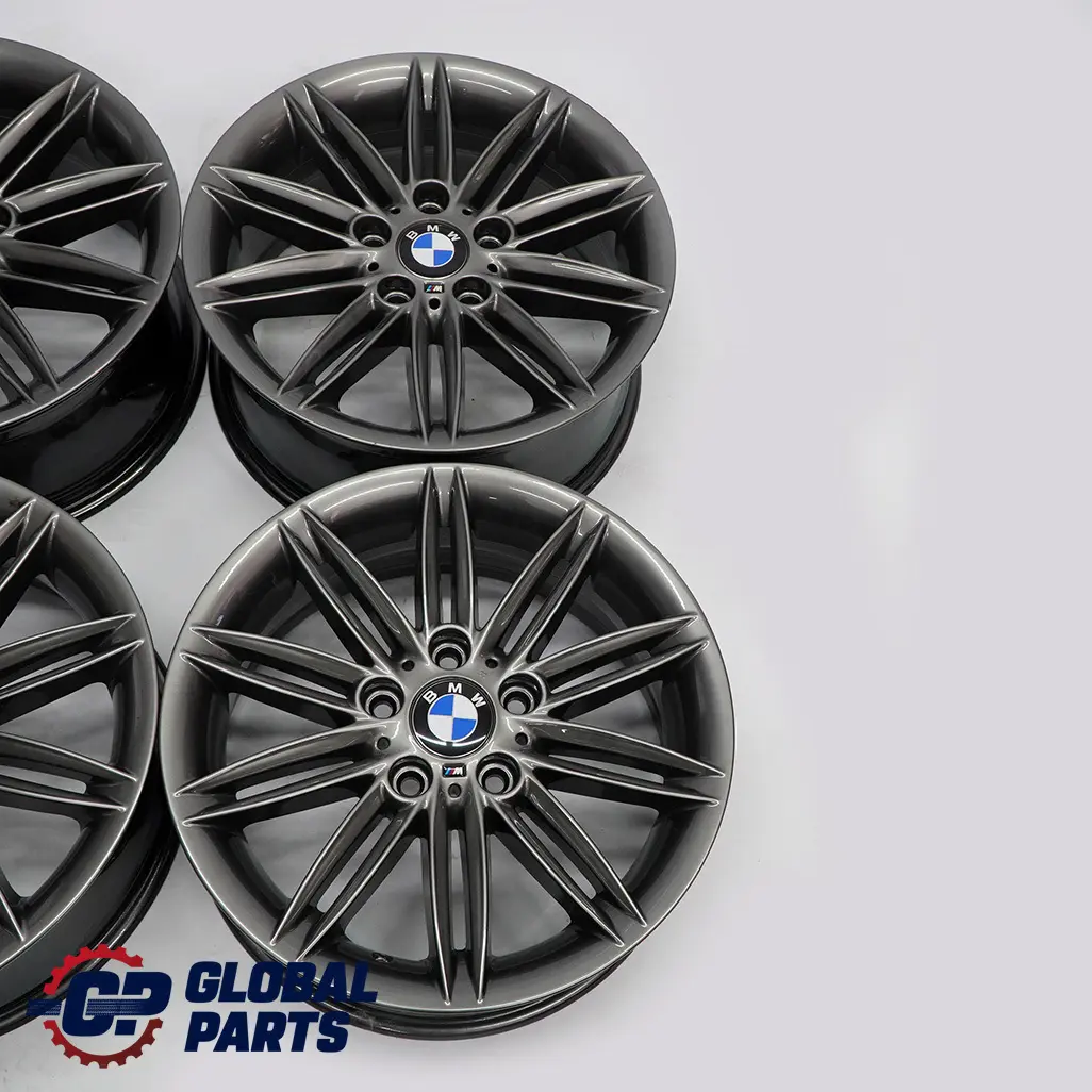 Grey Complete 4x Wheel Alloy Rim 17" ET:47 M Double Spoke 207 BMW E81 E82 E87 - SKU 8036937/8036938 SET - Part number 8036938