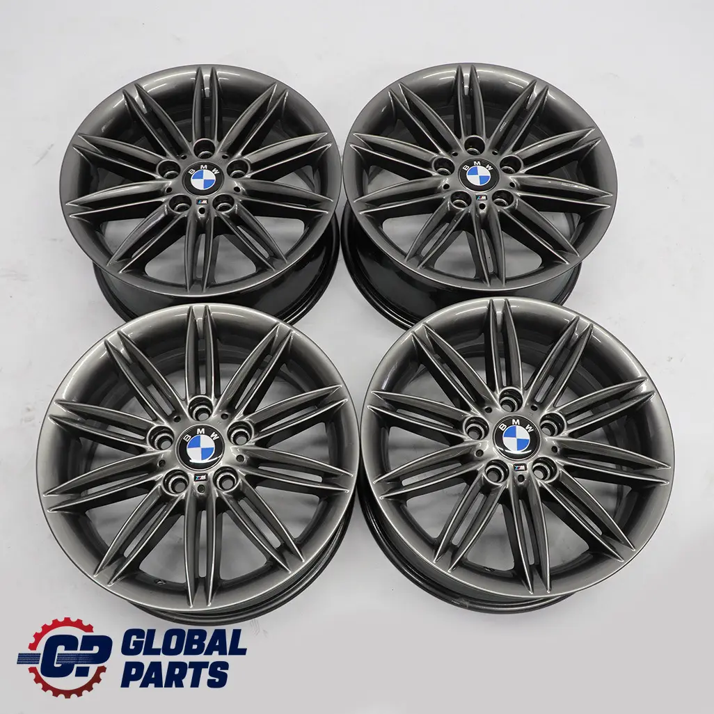 Grey Complete 4x Wheel Alloy Rim 17" ET:47 M Double Spoke 207 BMW E81 E82 E87 - SKU 8036937/8036938 SET - Part number 8036938