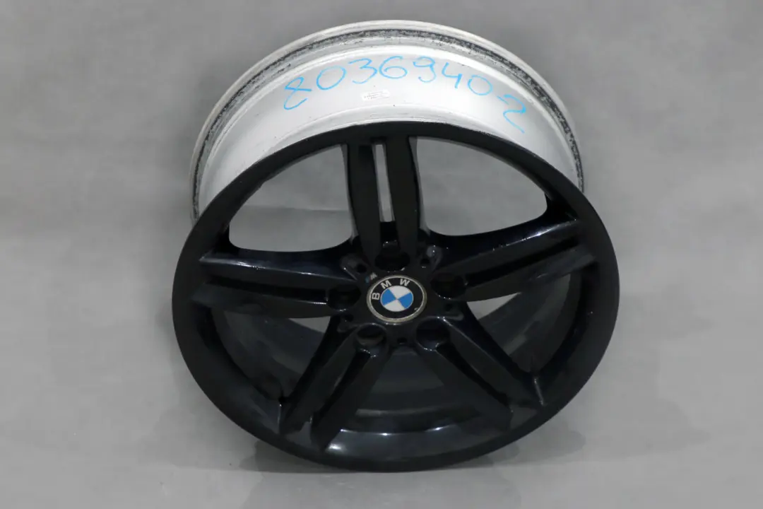 BMW 1 Series 2 E81 E87 Black Rear Alloy Wheel Rim 18" M double Spoke 208 8J - SKU 8036940-2 - Part number 8036940