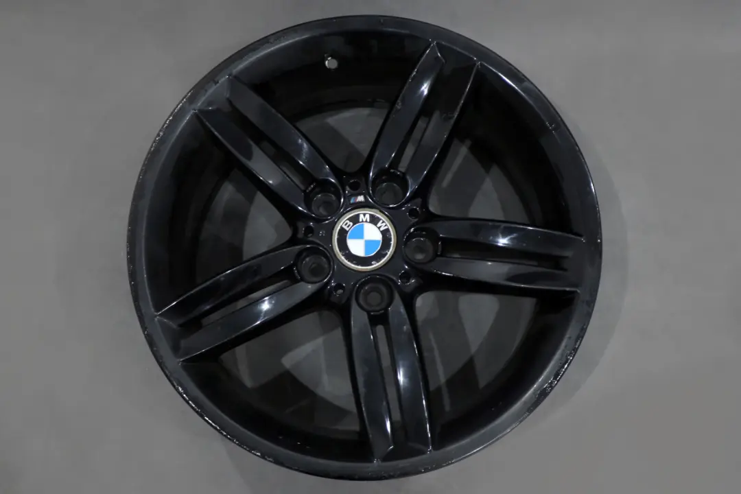 Alloy Wheel Rim 18" M double Spoke 208 8J to BMW 1 Series 2 E81 E87 Black Rear with Part number 8036940 BMW 1 Series 2 E81 E87 Black Rear Alloy Wheel Rim 18" M double Spoke 208 8J - SKU 8036940-2 - Part number 8036940