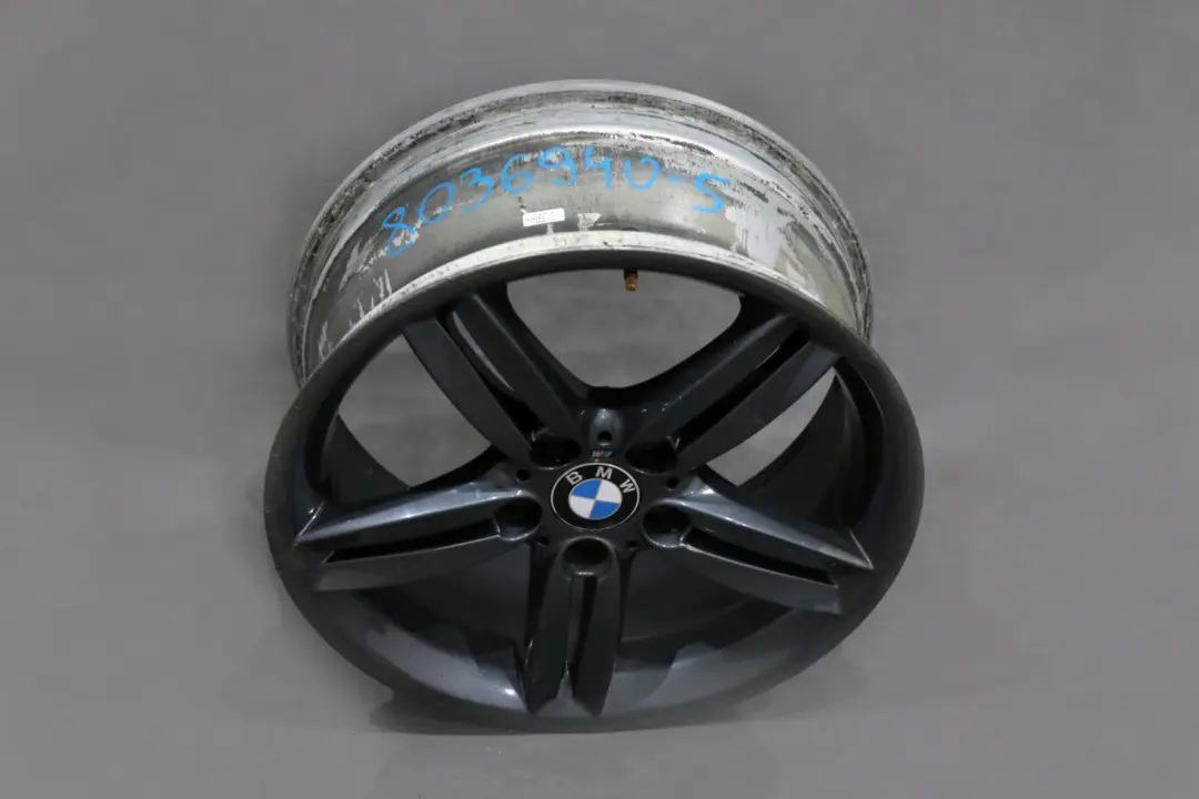 Grey Rear Alloy Wheel Rim 18" M double Spoke 208 8J to BMW 1 Series E81 E87 with Part number 8036940 BMW 1 Series E81 E87 Grey Rear Alloy Wheel Rim 18" M double Spoke 208 8J - SKU 8036940-5 - Part number 8036940