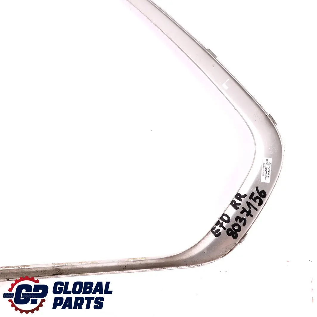 Finisher Strip Side Window Rear Right Door Chrome pour BMW X5 Series E70 à propos du numéro de pièce 8037156 BMW X5 Series E70 Finisher Strip Side Window Rear Right Door Chrome - SKU 8037156 - Numéro de pièce 8037156