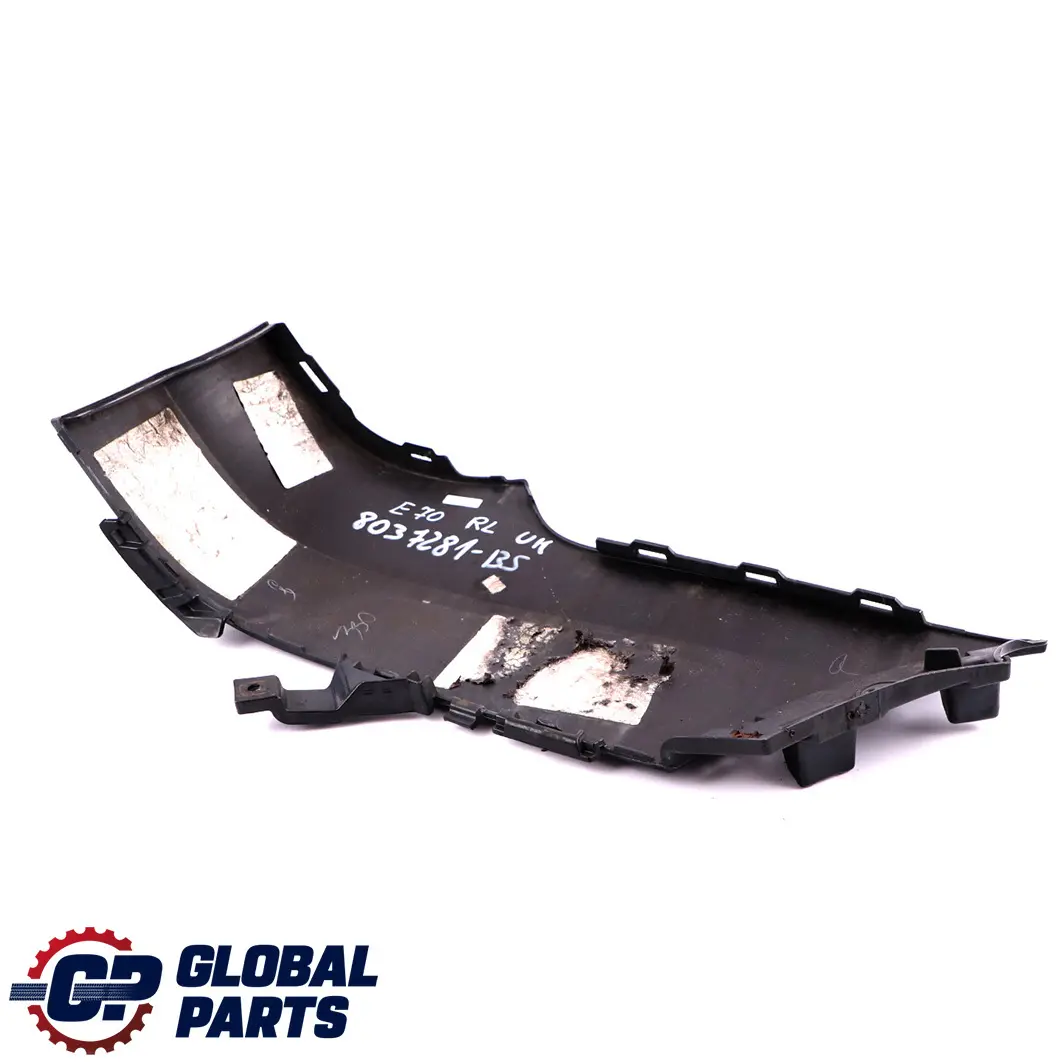 Bumper Left N/S Lateral Trim Panel Black Sapphire 475 to BMW X5 E70 M Sport Rear with Part number 8037281 BMW X5 E70 M Sport Rear Bumper Left N/S Lateral Trim Panel Black Sapphire 475 - SKU 8037281-BS - Part number 8037281