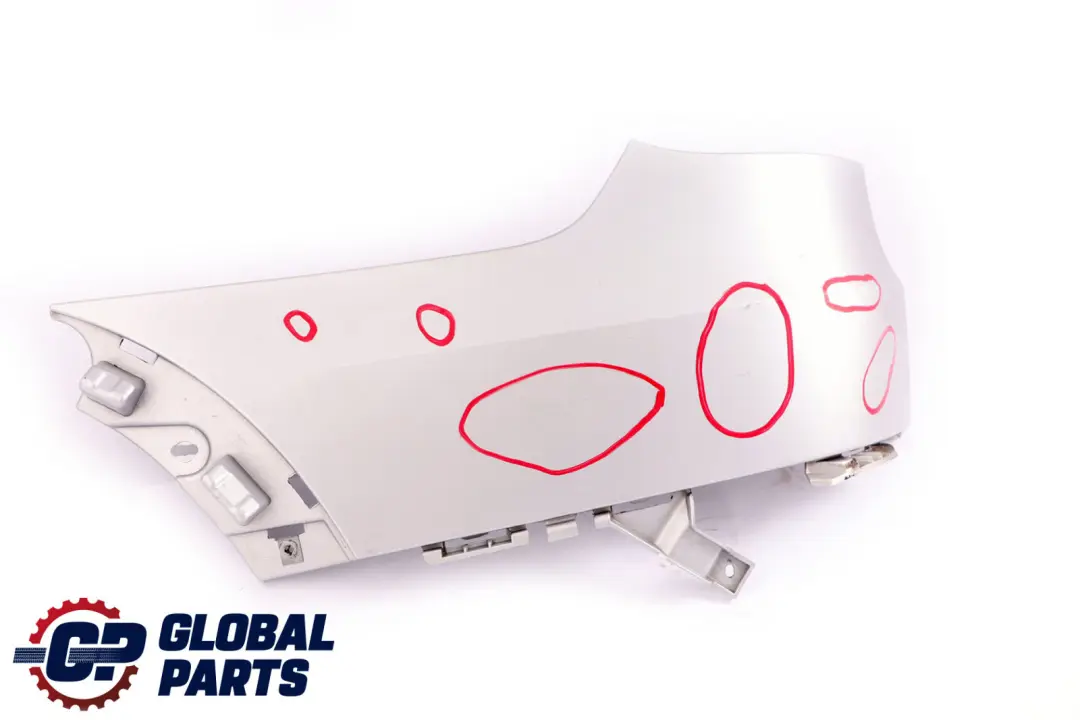 Parachoques Trasero Lateral Izquierdo Titan Silver - 354 para BMW X5 E70 M Sport con número de pieza 8037281 BMW X5 E70 M Sport Parachoques Trasero Lateral Izquierdo Titan Silver - 354 - SKU 8037281 - Número de pieza 8037281