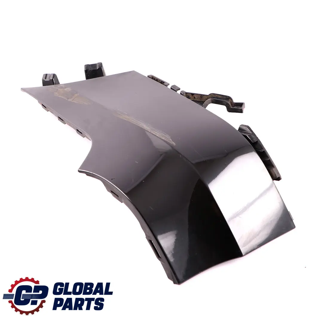 Bumper Right O/S Lateral Trim Panel Black Sapphire 475 to BMW X5 E70 M Sport Rear with Part number 8037282 BMW X5 E70 M Sport Rear Bumper Right O/S Lateral Trim Panel Black Sapphire 475 - SKU 8037282-BS - Part number 8037282