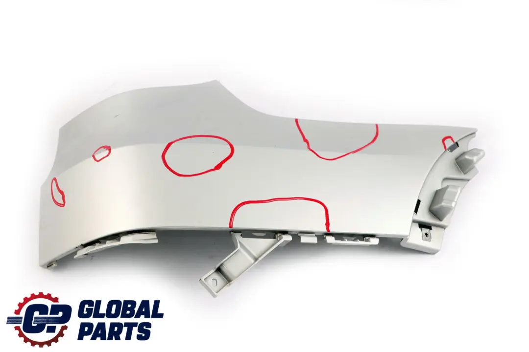 Paragolpes Trasero Derecho Panel Lateral Titan Plata - 354 para BMW X5 E70 M Sport con número de pieza 8037282 BMW X5 E70 M Sport Paragolpes Trasero Derecho Panel Lateral Titan Plata - 354 - SKU 8037282 - Número de pieza 8037282