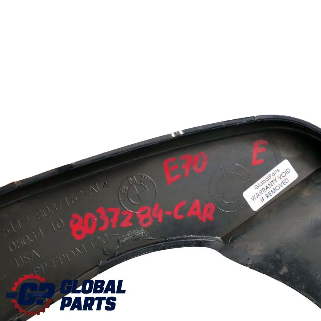 BMW X5 E70 M Sport Bumper Splash Shield Right O/S Wheel Arch Carbon Black - 416 - SKU 8037284-CAR - Part number 8037284