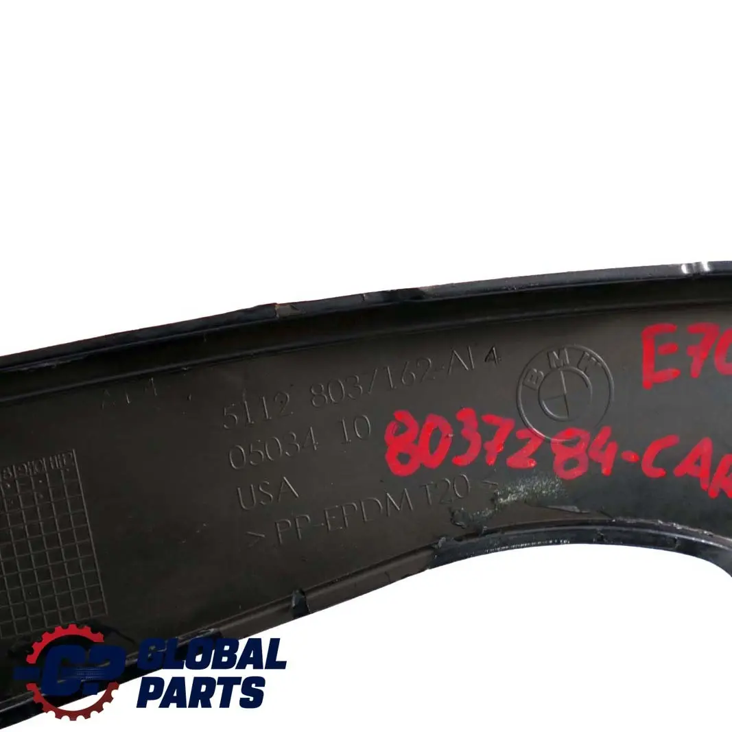 BMW X5 E70 M Sport Bumper Splash Shield Right O/S Wheel Arch Carbon Black - 416 - SKU 8037284-CAR - Part number 8037284