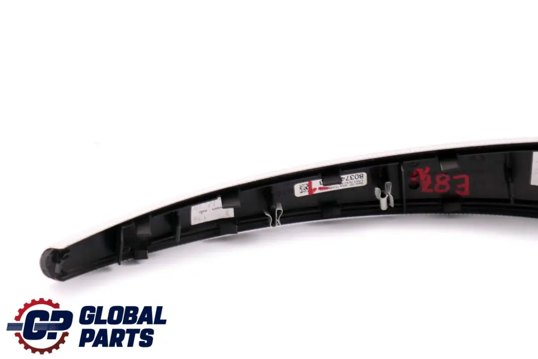 BMW 1 Series E81 E82 E87 LCI Left Door Aluminium Handle Strip Glacier Silver N/S - SKU 8037455-1 - Part number 8037455