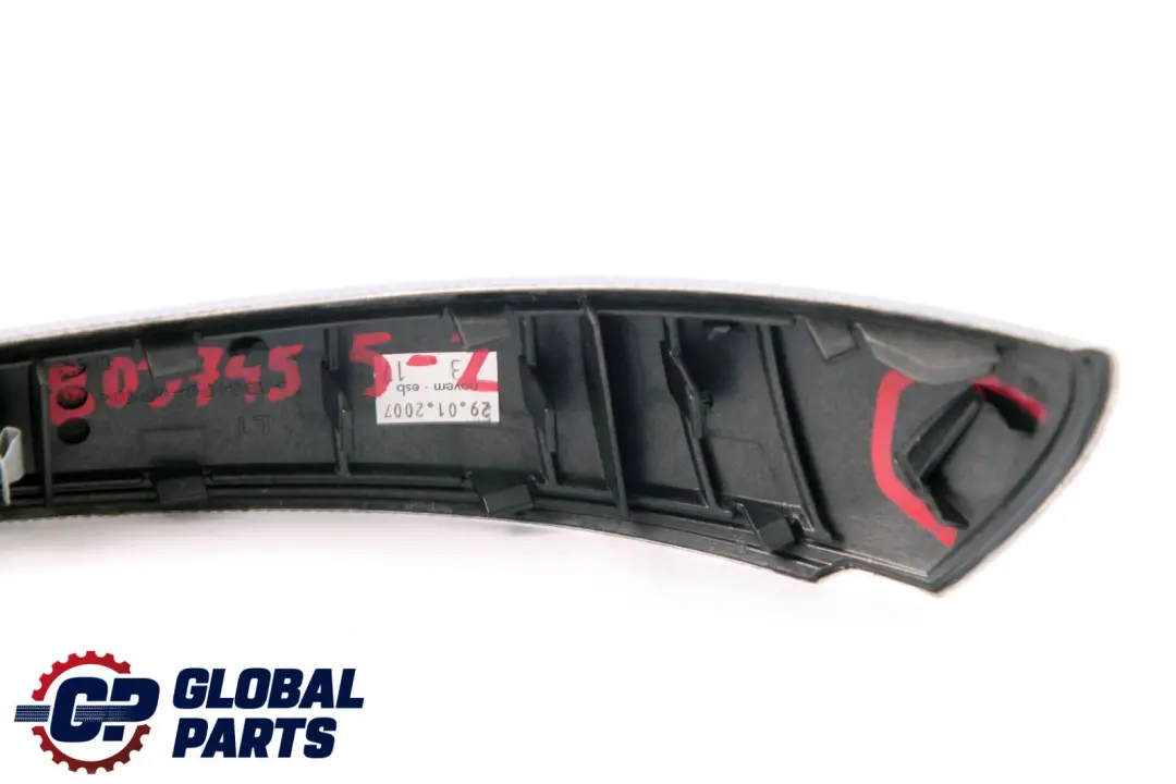 BMW E81 E82 Puerta Izquierda Embellecedor Tirador Aluminio Plata Glaciar - SKU 8037455-2 - Número de pieza 8037455