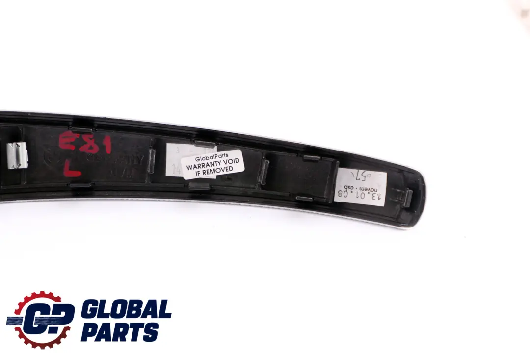 Left Door Aluminium Handle Trim Strip Glacier Silver N/S to BMW 1 Series 3 E81 E82 with Part number 8037455 BMW 1 Series 3 E81 E82 Left Door Aluminium Handle Trim Strip Glacier Silver N/S - SKU 8037455-3 - Part number 8037455