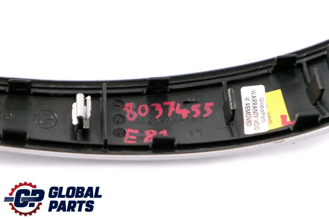BMW 1 Series E81 E87 LCI E88 Left Door Aluminium Handle Trim Glacier Silver N/S - SKU 8037455 - Part number 8037455