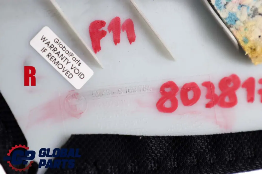 C-column Pillar Trim Panel Right O/S Anthracite 9169784 to BMW 5 Series F11 Cover with Part number 8038176 BMW 5 Series F11 Cover C-column Pillar Trim Panel Right O/S Anthracite 9169784 - SKU 8038176 - Part number 8038176